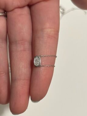 Kendra Scott Silver Pavé Elisa Pendant Necklace